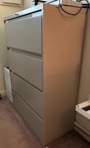 lot 167 image: Four Drawer Metal File Cabinet