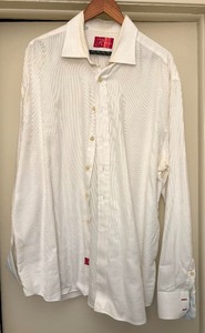 lot 181 image: Nine Mens White Button Up Dress Shirts