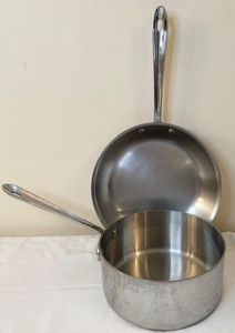 lot 80 image: Set of 2 All-Clad Stainless Steel Cookware