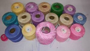 lot 294 image: Thread. 16 assorted colors.