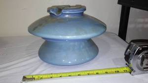 lot 321 image: Large Vintage Blue Electrical Insulator