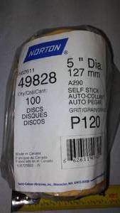 lot 348 image: Norton 5 Inch Sanding Discs.