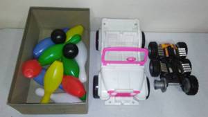 lot 375 image: 1960s Bowling Set Complete Plus Jeep And Rover.