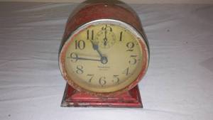 lot 394 image: Westclox  Ben Hur Clock Alarm. Rare,