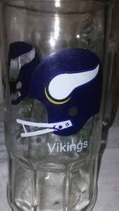 lot 401 image: Vintage Viking Glass Beer Mug.