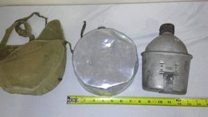 lot 404 image: Canteens.  Smaller One Is U. S. Military.