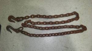 lot 417 image: Chain 10 Foot With Hooks, Heavy Duty.