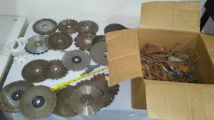 lot 484 image: Rotary Saw Blades (20) And More. Tools