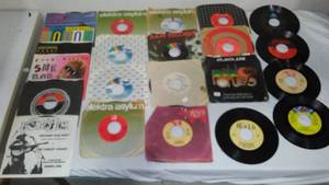 lot 600 image: 45 7 Inch Vinyl Records (22). Queen, Rod Stewart, Cars, , Madonna Eagles, ARS And More
