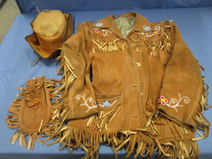 Deerskin Jacket, Hat & Bag