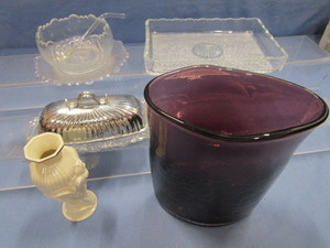 Amethyst & Lenox Vases, Mayonnaise