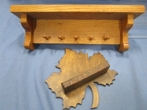 Maple Leaf Shelf & Oak Key Rack