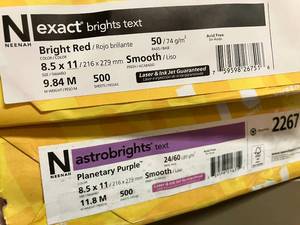 Bright Colored Copy Paper