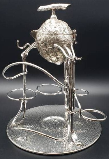 lot 9A image: Antique English Hukin and Heath Electroplated Lemon Squeezer