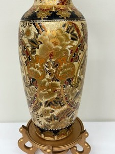 lot 31 image: Gorgeous Chinese Style Large Floor Vase with Stand