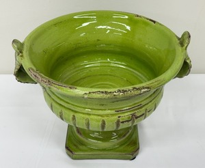 lot 42A image: Green Pedestal Planter
