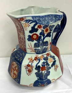 lot 77 image: Victoria Ware Ironstone Octagonal Jug  Pitcher Decorated with Imari Palette