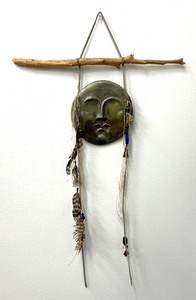lot 96 image: Artisan Made Face Decorative Wall Hanging