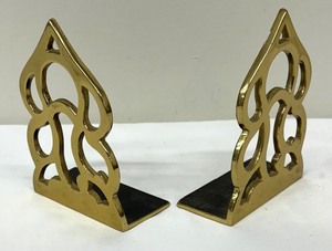 lot 99 image: Pair of Vintage 1983 Monticello Polished Brass Bookends