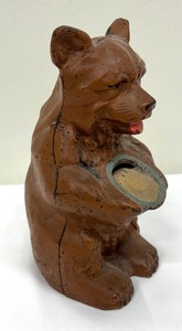 lot 104 image: Adorable Antique Cast Iron Hubley Bear Bank