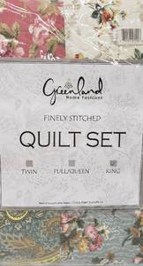lot 124 image: Greenland Home Fashion King Size Quilt Set - New