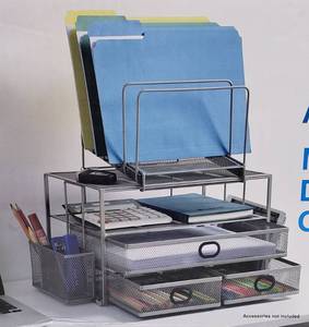 lot 130 image: All In One Mesh Desk Organizer - New in Box