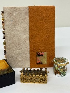 lot 112A image: Journaling Book, Trinket Boxes and Stamp Holder