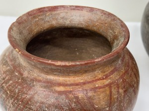lot 101 image: Two Pieces of Vintage Rounded Pottery Pots