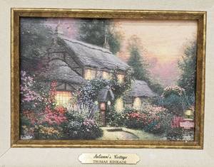 lot 150 image: Framed Thomas Kinkade Juliannes Cottage