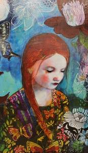 lot 127 image: Botanical Wonderland Original Art on Wood by Maria Pace-Wynters - 2016