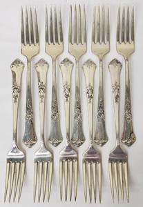lot 20 image: State House Sterling Silver Flatware Stately Pattern - Set 96 Pieces