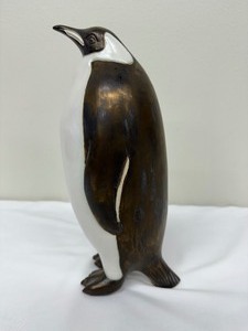 lot 151A image: Enchanting Emperor Penguin Pottery Statue