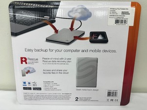 lot 168 image: 2TB Seagate Ultra Slim External Hard Drive USB 3.0 Silver