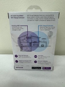 lot 180 image: Netgear WiFi Range Extender AC1200 Dual Band NEW