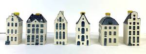 lot 186 image: Set of Six KLM Delft Houses including KLM Delft Houses No. 45 and 48