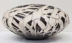 lot 178 image: Gorgeous Jacobson Ceramic Raku Vessel - Signed & Dated