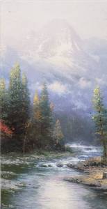 lot 218 image: Thomas Kinkade End of a Perfect Day 1 Wrapped Canvas