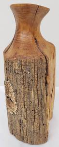 lot 210 image: The Woodsmith Studio Wood Carved Vase