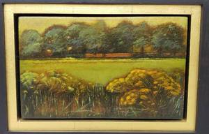 lot 214 image: Original Oil Painting by Lynne Windsor - Titled Abiquiu Chamisa