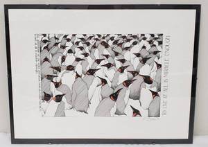 lot 217 image: Penguins & Puffin Prints by Drew - signed