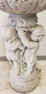 lot 237 image: Lovely Large Concrete Planter with Three Dancing Cherubs