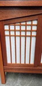 lot 240 image: Mission Style Cabinet with Sliding Doors