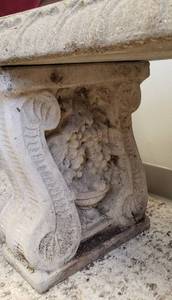 lot 101A image: Lovely Vintage Concrete Garden Bench