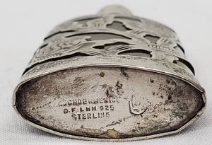 lot 280 image: Small Vintage Sterling Silver Overlay Perfume Bottle