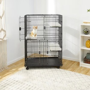 lot 291 image: Collapsible Wire CatAnimal Cage Playpen-Made by Frisco