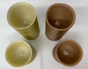 lot 295 image: Candles Gold & Rose Gold-Metallic - Lot of Four - Battery Operated