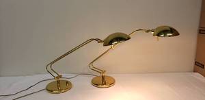 lot 303 image: Pair of Modern Brass Table Lamps