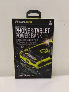 NEW GOAL ZERO WEATHERPROOF POWER BANK VENTURE 30