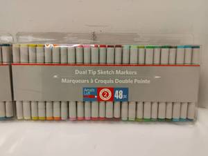NEW DUAL TIP SKETCH MARKERS 48PC SET