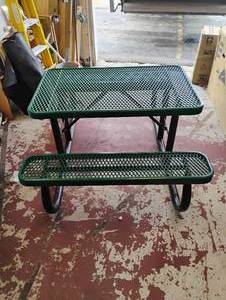 GREEN PICNIC TABLE